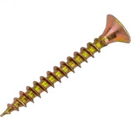 Саморез Мир крепежа DIN 7962, 4,5x35 мм, Pozi, желтый цинк, 500 шт. Т0000004174 