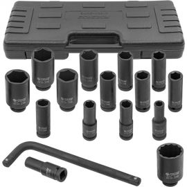 Набор глубоких ударных головок с Г-образным воротком Forsage f-4166a-5mpb 1/2. в кейсе 54602 