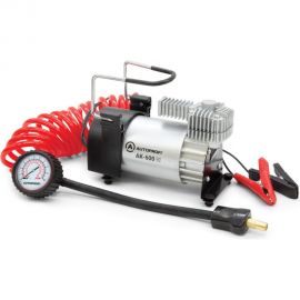Воздушный компрессор AUTOPROFI 60 л./мин., 12v/23a, 280w, шланг 3 м., шнур питания 3 м., питание от акб, клапан для регулир. давления, набор из 4-х переходников для надувн. изделий, сумка AK 