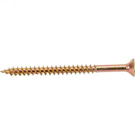 Желтый саморез с потайной головкой GSMETZ 5x70 мм, универсальный, оцинкованный, 1 кг, 172 шт., pz2 1035070-1 