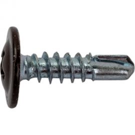 Саморез с прессшайбой STARFIX 4,2x16 мм, цинк, со сверлом, RAL 8017, 50 шт. SMZ1-28892-50 