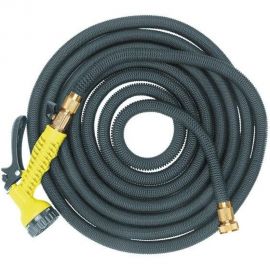 Растягивающийся шланг INBLOOM 15 м, латекс, полиэстер, латунь 168-023 