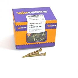 Шуруп VIPкрепеж жёлтый цинк 170 шт 31344 VIP 