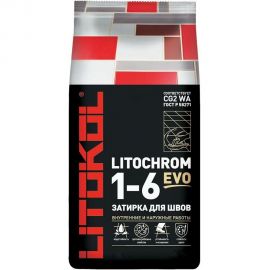 Затирка для швов LITOKOL LITOCHROM 1-6 EVO LE 105 (серебристо-серый; 5 кг) 500090003 