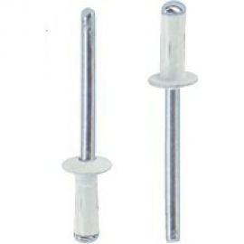 Тяговая заклепка ЦКИ Ал-Mg3.5/Ст, плоск., 3.2х6, RAL 9010, белый, BRALO, уп. 500 шт. 64415 