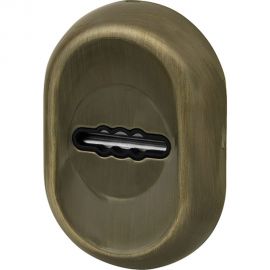 Накладка на сувальдный замок FUARO ESC.S-auto/CRE/OV.13 (ESC-13S) с автоматическими шторками AB зелёная бронза 38797 