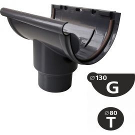 Центральная воронка желоба Murol универсальная, 80/100, серая 16014 