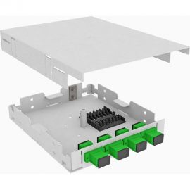 Оптический кросс TopLAN настенный, одномодовый укомплектованный КРНМ-Top-04SC/A-OS2-GY 