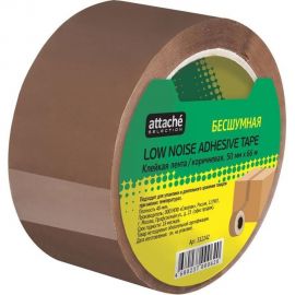Клейкая лента Attache Selection бесшумная, 50 мм х 66 м, 48 мкм, коричневая 312242 