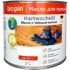 Масло для пола с твердым воском BIO PIN 1910 Hartwachsol в цвете прозрачный желто-коричневый (2016) 2 л 19105F102 