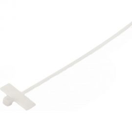 Нейлоновая неоткрывающаяся стяжка Hyperline GTK-200MC безгалогенная halogen free, 200x2.5 мм, полиамид 6.6, -40град - 85град, с площадкой для маркера 100 шт 16068 