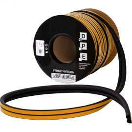 Уплотнитель VETTORE профиль E 9x4 мм, 150 м, BR коричневый 20363 