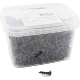 Саморез Качественный КРЕПЕЖ 3,5х19 потай. крупная резьба, оксид 1 кг 0502003 КЧ 