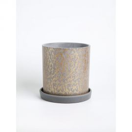 Горшок ООО КОМПОЗИТ Шарм коричневый бронза цилиндр №2. КБ-Ц2-252-0620 