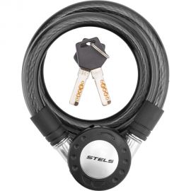 Трос-замок STELS 87708 длина 1200 мм, диаметр 12 мм, черный 540063 