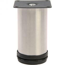 Ножка Tech-Krep металл, круглая, регулируемая, D50x100 мм, сатин - накл. 152416 