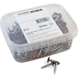 Прессшайба Качественный КРЕПЕЖ 4.2х13 мм, красное вино RAL 3005, острая, 300 шт 0200235 КЧ 