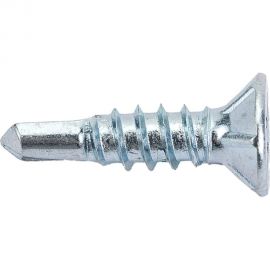 Оконный саморез Daxmer 3,9x16 мм, белый цинк, сверло, 1000 шт. 414304 