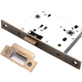 Полиамидная сантехническая защелка RENZ бесшумный механизм, бронза античная INLB 2070 plastic АВ 