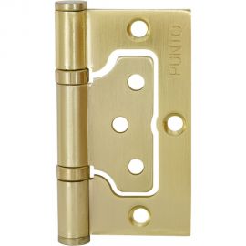 Универсальная петля без врезки PUNTO 200-2B 75x2,5 SB мат. золото 35537 