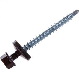 Кровельный саморез, коричневый Крепежная техника 4,8х51 RAL 8017 150шт 420290 БК 