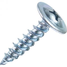 Саморез GSMETZ белый, 4,2x32 мм, с прессшайбой, оцинкованный, ph2, 1 кг/385 шт. 1024232-1 