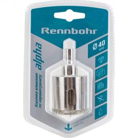 Коронка алмазная с центрирующим сверлом по керамограниту и керамике 40 мм RENNBOHR 676240 