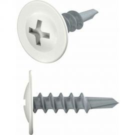 Саморез с прессшайбой STARFIX 4,2x16 мм, цинк, со сверлом, RAL 9003, 50 шт. SMZ1-55674-50 