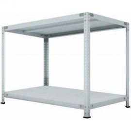 Стеллаж ООО ФУРАМА СТФЛ 1000х1000х500 мм, 2 полки, серый СТФЛ101050-2 