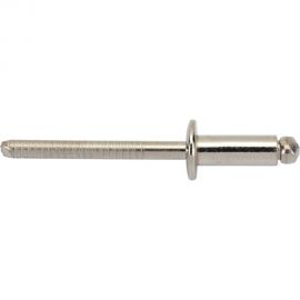 Вытяжная нержавеющая заклепка со стандартным бортиком KREPFIELD 4,8x12 мм, ART 9052, А2, 100 шт. 9052ЗАКЛЕПКА4,8Х12А2-100 