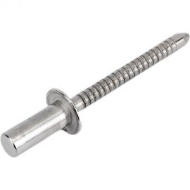 Вытяжная нержавеющая заклепка со стандартным бортиком KREPFIELD закрытый конец, 4,8x12 мм, ISO 16585, А2, 100 шт. 16585ЗАКЛЕПКА4,8Х12А2-100 