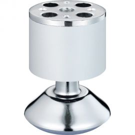 Ножка Tech-Krep алюминий, круглая, регулируемая, с конусом, D50x80 мм, матовый хром - накл. 148555 