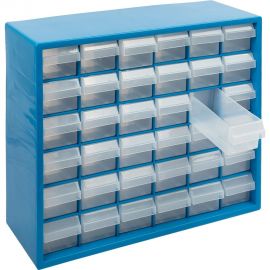 Органайзер пластиковый с выдвижными ячейками 36 шт. Gamma ОМ-036 39.5x13.5x32 см, синий 505750 