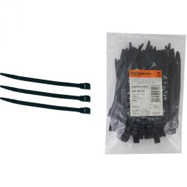 Кабельный хомут с горизонтальным замком TDM неразъемный КСГ 9х260 черный 100 шт. SQ0524-0002 