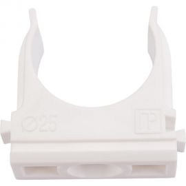 Крепеж-клипса для труб Промрукав полистирол белая д25 PR.02725б 