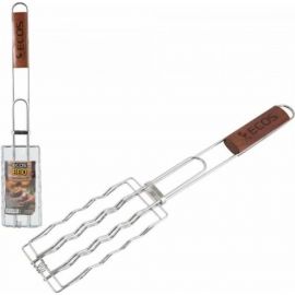 Решетка для барбекю Ecos RD-169D для сосисок, р-р 17х8.5 см, общая длина 50 см 999617 