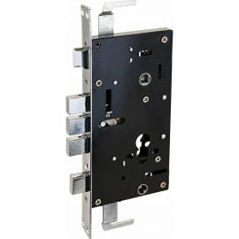 Врезной замок без ручек для металлических дверей Аллюр ЗВ1-09АТМ-L (левый; автоматический; без цилиндрового механизма) 1560 