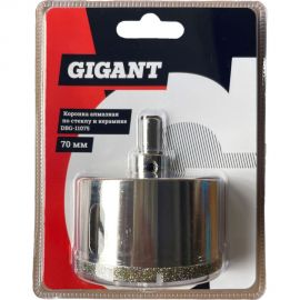 Алмазная коронка по стеклу и керамике 70 мм Gigant DBG-11075 