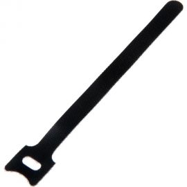 Стяжки-липучки для проводов ТУНДРА 150x10x1.5 мм, цвет черный, 10 шт. 9231308 