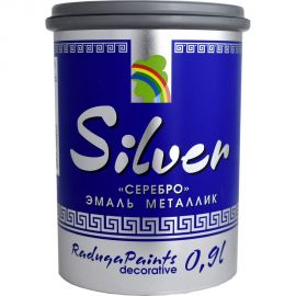 Эмаль Радуга Р-117 металлик SILVER 0,9 л 141726 