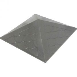 Колпак на столб забора ООО ТК ""Титан"" Тетто Элит Чешуя (385x385 мм; графит) 444418ЧГЭ 