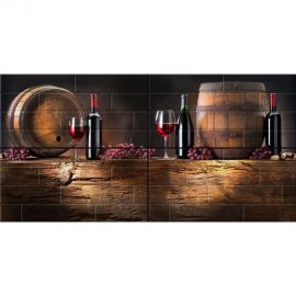 Панно Beryoza Ceramica Брик кремовый, 1200x600x9 мм, комплект ТГ-00004830 