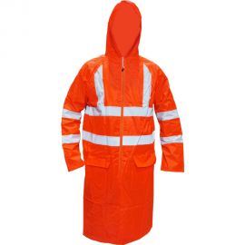 Сигнальный плащ-дождевик SAMGRUPP 2-соп, пвх, оранжевый, р. xxxl 16991 