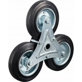 Колесо трехопорное (160 мм; грузоподъемность 130 кг; сталь; резина) СТЕЛЛА-ТЕХНИК LW160 