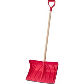 Снеговая углубленная лопата, 500x335мм, ударопрочный пластик, стальная планка с ребром жесткости и V-образной ручкой Gigant AVG-12 