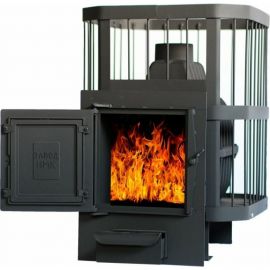 Банная печь НМК чугунная ""Сибирь-20"".Универсальная чугунная дверца, сетка 020221 НМК020221 