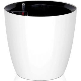 Горшок с автополивом ООО КЗНМ бочка d21см, белый, 5.5л 528126 