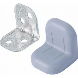 Крепежный уголок с пластиковой крышкой Tech-Krep 20x28 металлик 4 шт. пакет 148284 