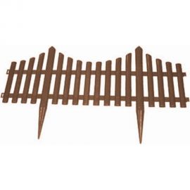Декоративный заборчик Дачная мозаика Модерн светло-коричневый штакетник 10609 