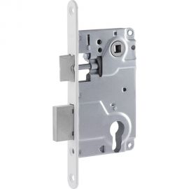 Врезной дверной замок НОРА-М 25-85 белый 8548 